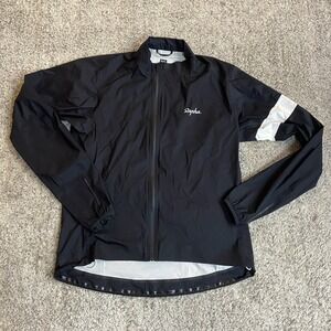 Rapha Core Rain II Men's Black Nylon Cycling Jacket Size XL